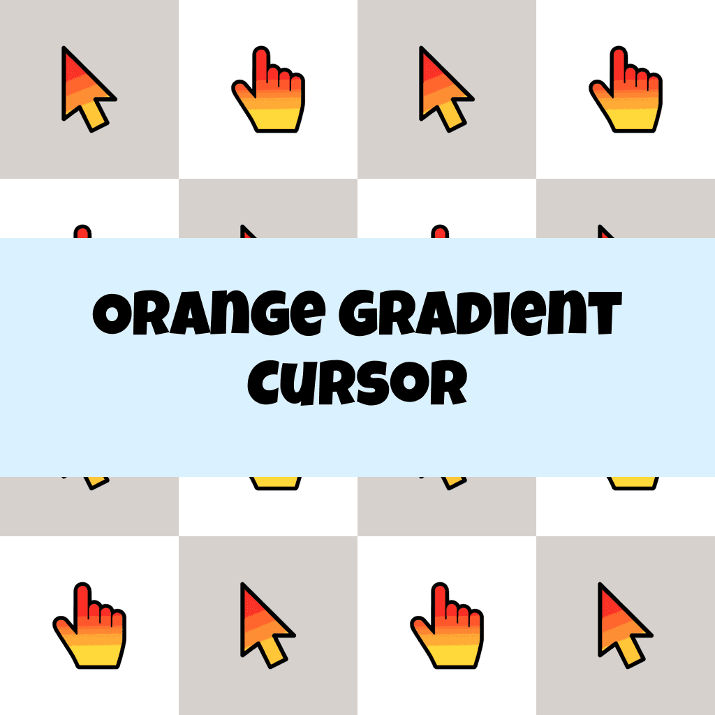 Preview Orange gradient cursor custom cursor pack